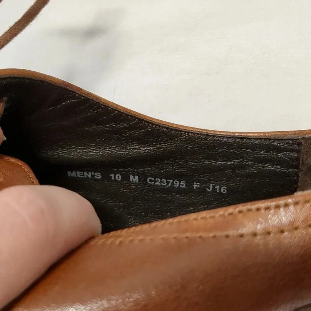 Cole Haan mens grand os wingtip oxford British tan C23795 , size 10M - Picture 10 of 10